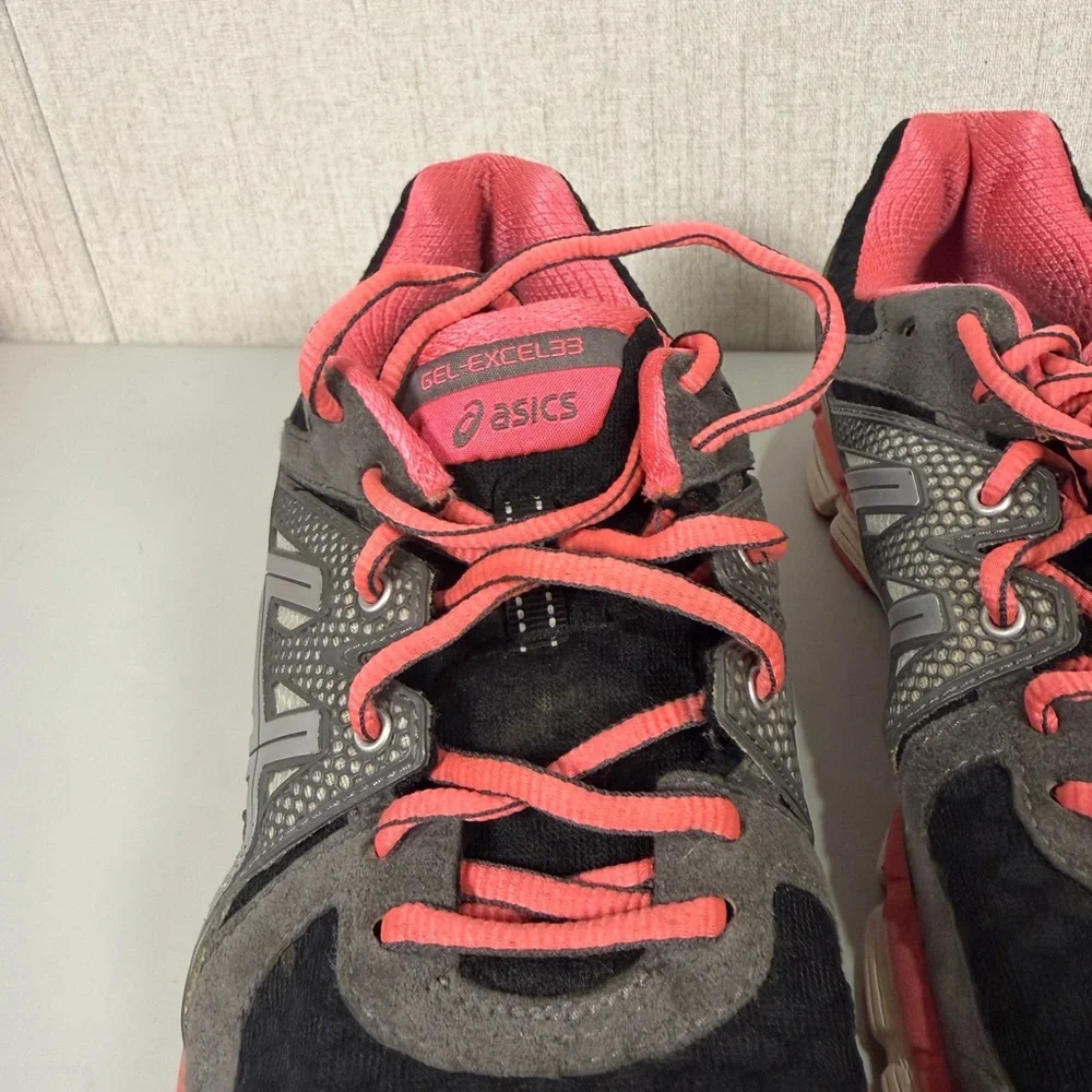 WOMENS ASICS GEL EXCEL 33 BLACK PINK Size‎ 10
